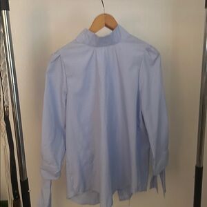 Women’s Striped Mock Neck Blouse